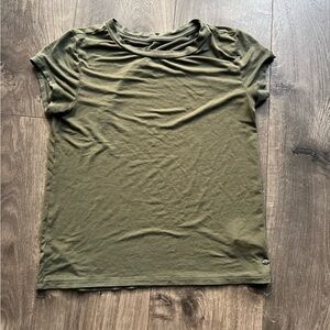 American Eagle Outfitters Olive Short Sleeve Soft and Sexy Tee